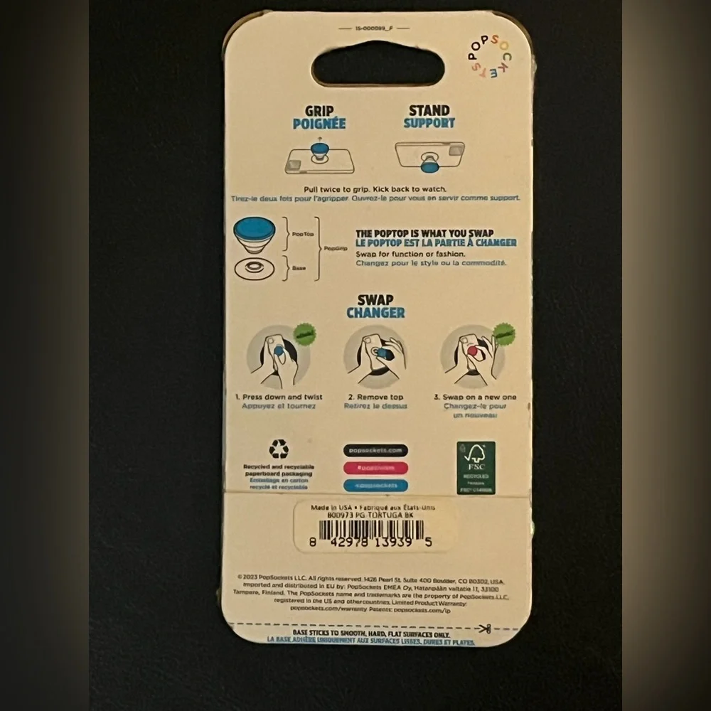 PopSocket Green and Blue Turtle Phone Grip